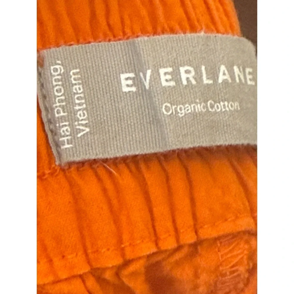 Everlane Gauzy Organic Cotton Shorts Womens S Orange Pull On Drawstring Summer